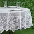 thumbnail image 1 of Balsa Circle 70" White Round Tablecloth Floral Lace Table Linens Dining Decorations, 1 of 5