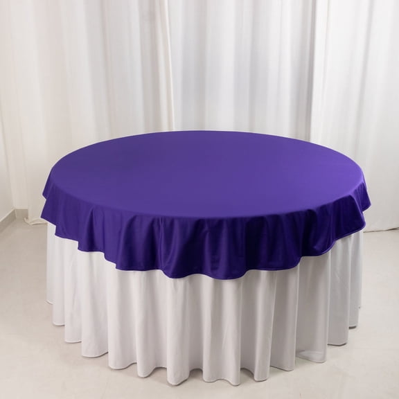 BalsaCircle 70 in Purple Round Premium Scuba Tablecloth Party Linens Events Decorations Supplies
