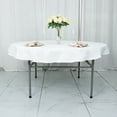 thumbnail image 1 of BalsaCircle 70 in White Round TABLECLOTH Premium Polyester Table Cover Wedding Linens Party Events Decorations, 1 of 8