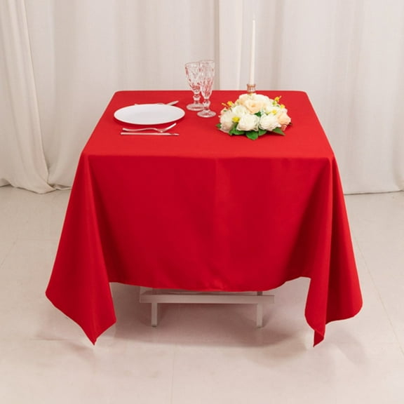 BalsaCircle 70" x 70" Cotton Blend Square Red Tablecloth Reception Catering Dining Table Linens