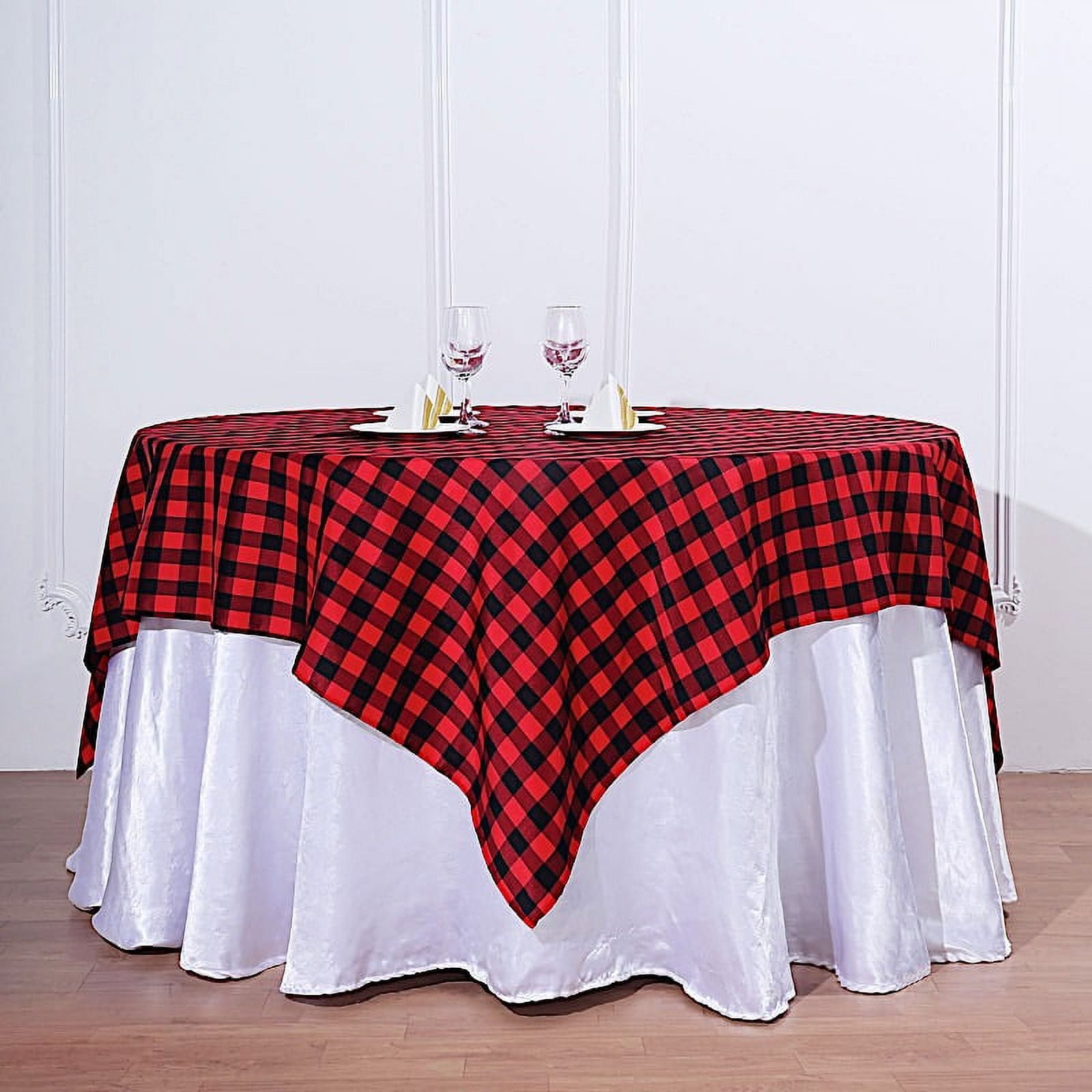 BalsaCircle 70 x 70 Square Gingham Checkered Polyester