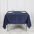 thumbnail image 1 of BalsaCircle 70" x 70" Square Polyester Tablecloth Navy Blue, 1 of 8