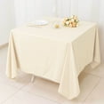 thumbnail image 1 of BalsaCircle 70x70 in Beige Premium Scuba Polyester Square Tablecloth Party Linens Events Decorations Supplies, 1 of 8