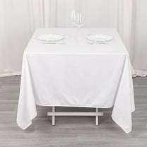 BalsaCircle 70x70 in White Premium Scuba Polyester Square Tablecloth Party Linens Events Decorations Supplies