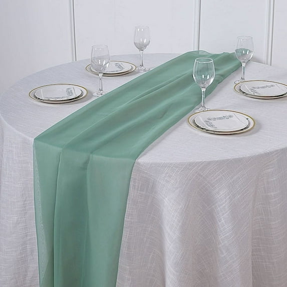 BalsaCircle 72" Extra Premium Chiffon Table Top Runner Wedding Party Linens Event
