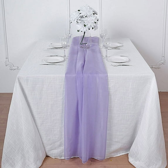 BalsaCircle 72" Lavender Extra Premium Chiffon Table Top Runner Wedding Party Linens Decorations