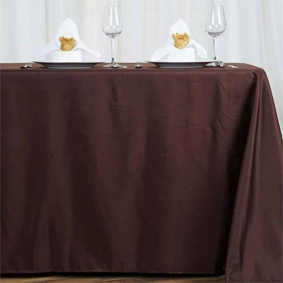 BalsaCircle 72" x 120" Polyester RECTANGULAR Tablecloth Table Linens Chocolate Brown