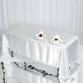 thumbnail image 1 of BalsaCircle 72" x 120" Satin Rectangular Tablecloth White, 1 of 4