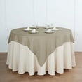thumbnail image 1 of BalsaCircle 72" x 72" Beige Faux Burlap Table Overlay Premium Polyester Wedding Party Tablecloth, 1 of 6