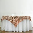 thumbnail image 1 of Balsa Circle 72" x 72" Blush Square Big Payette Sequin Table Overlay Linens Party Tablecloth Kitchen, 1 of 4
