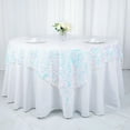 BalsaCircle 72" x 72" Iridescent Blue Square Big Payette Sequin Table ...