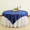 thumbnail image 1 of BalsaCircle 72" x 72" Royal Blue Square Premium Velvet Table Overlay Wedding Tablecloth Dining, 1 of 7
