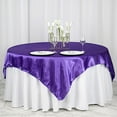 thumbnail image 1 of BalsaCircle 72" x 72" Square Satin Table Overlays - Wedding Party Reception Catering Linens Dinner Banquet Event Decorations, 1 of 6
