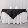 thumbnail image 1 of BalsaCircle 72x72 in Black Metallic Foil Tinsel Polyester Square Table Overlay Party Events Decorations Supplies, 1 of 8