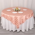 thumbnail image 1 of BalsaCircle 72x72 in Dusty Rose Satin Stripes Square Table Overlay Wedding Party Linen Events Decorations Supplies, 1 of 6