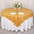 thumbnail image 1 of BalsaCircle 72x72 in Gold Glitter Sequin Dots Polyester Square Table Overlay Wedding Party Events Decorations, 1 of 8
