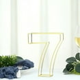 thumbnail image 1 of BalsaCircle 8" Gold 7 Metal 3D Wire Alphabet Number Sign Wedding Party Bar Tabletop Decorations, 1 of 6