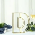 thumbnail image 1 of Balsa Circle 8" Gold D Metal 3D Wire Alphabet Number Sign Wedding Party Bar Tabletop Decorations, 1 of 6