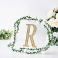 thumbnail image 1 of BalsaCircle 8" Gold Solid Letter R Self-Adhesive Rhinestones Gems Sticker, 1 of 8