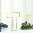 thumbnail image 1 of Balsa Circle 8" Gold T Metal 3D Wire Alphabet Number Sign Wedding Party Bar Tabletop Decorations, 1 of 6