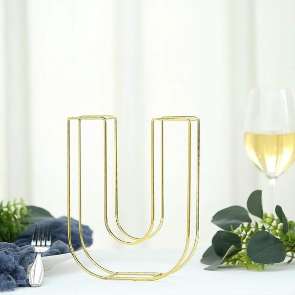Balsa Circle 8" Gold U Metal 3D Wire Alphabet Number Sign Wedding Party Bar Tabletop Decorations