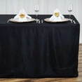 thumbnail image 1 of BalsaCircle 8 feet Black Fitted Polyester Tablecloth Wedding Table Linens, 1 of 7