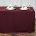 thumbnail image 1 of BalsaCircle Burgundy Patriotic Veterans Day 8 feet Fitted Tablecloth Polyester 4th of July Event Linen, 1 of 7
