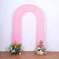 thumbnail image 1 of BalsaCircle 8 feet Pink Fitted Spandex Double Open Arch Backdrop Stand Cover Party Events Decorations Supplies, 1 of 8
