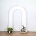 thumbnail image 1 of BalsaCircle 8 feet White Fitted Spandex Double Open Arch Backdrop Stand Cover Party Events Decorations Supplies, 1 of 8