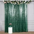 thumbnail image 1 of BalsaCircle 8 feet x 8 feet Hunter Green Sequin Backdrop Curtain Wedding Party Photobooth Decorations, 1 of 8