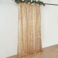 thumbnail image 1 of BalsaCircle 8 feet x 8 feet Matte Champagne Big Payette Sequin Backdrop Curtain Wedding Party Photo Booth Decorations, 1 of 8