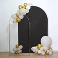 thumbnail image 1 of Balsa Circle 8 ft Black Fitted Matte Spandex Round Top Wedding Arch Backdrop Stand Cover Party Events Decorations, 1 of 6