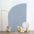 thumbnail image 1 of BalsaCircle 8x5 feet Dusty Blue Matte Fitted Spandex Half Moon Wedding Arch Backdrop Stand Cover Party Events Decorations, 1 of 7