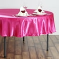 thumbnail image 1 of BalsaCircle 90" Fuchsia Round Satin Tablecloth Table Covers Reception Catering Table Linens, 1 of 5