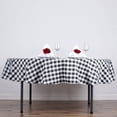 thumbnail image 1 of BalsaCircle 90" Gingham Checkered Polyester Tablecloth Black and White, 1 of 4