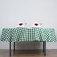 thumbnail image 1 of BalsaCircle 90" Gingham Checkered Polyester Tablecloth Green and White, 1 of 4