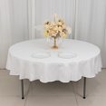 thumbnail image 1 of BalsaCircle 90" Round Cotton Tablecloths Wedding Linens White, 1 of 8