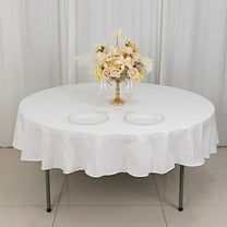 BalsaCircle 90" Round Cotton Tablecloths Wedding Linens White