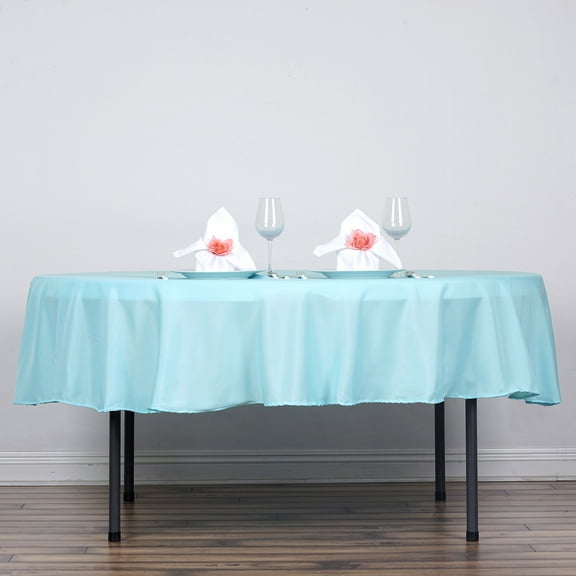 BalsaCircle 90" Round Polyester Tablecloth Table Cover Linens for Wedding Party Events Home Kitchen Dining