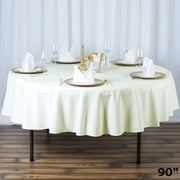 BalsaCircle 90" Round Polyester Tablecloth Table Cover Linens for Wedding Party Events Home Kitchen Dining