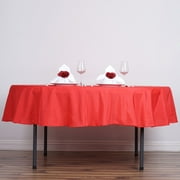 BalsaCircle 90" Round Polyester Tablecloth Table Cover Linens for Wedding Party Events Home Kitchen Dining