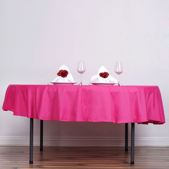 BalsaCircle 90" Round Polyester Tablecloth Table Cover Linens for Wedding Party Events Home Kitchen Dining