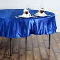 thumbnail image 1 of BalsaCircle 90" Royal Blue Round Satin Tablecloth Table Covers Reception Table Linens, 1 of 4