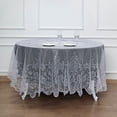 thumbnail image 1 of BalsaCircle 90" White Premium Lace Round Tablecloth Table Linens Reception Decorations, 1 of 7