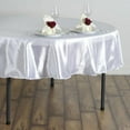 thumbnail image 1 of BalsaCircle 90" White Round Satin Tablecloth Table Covers Reception Catering Table Linens, 1 of 4