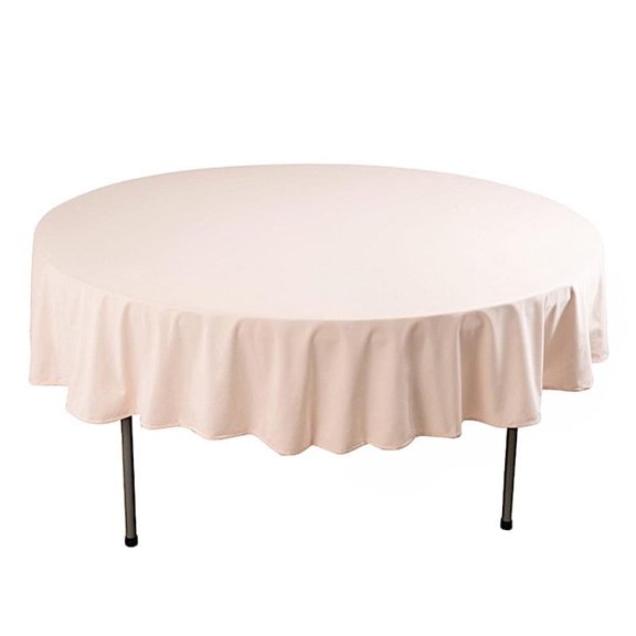 Balsa Circle 90 in Blush Premium Scuba Polyester Round Tablecloth