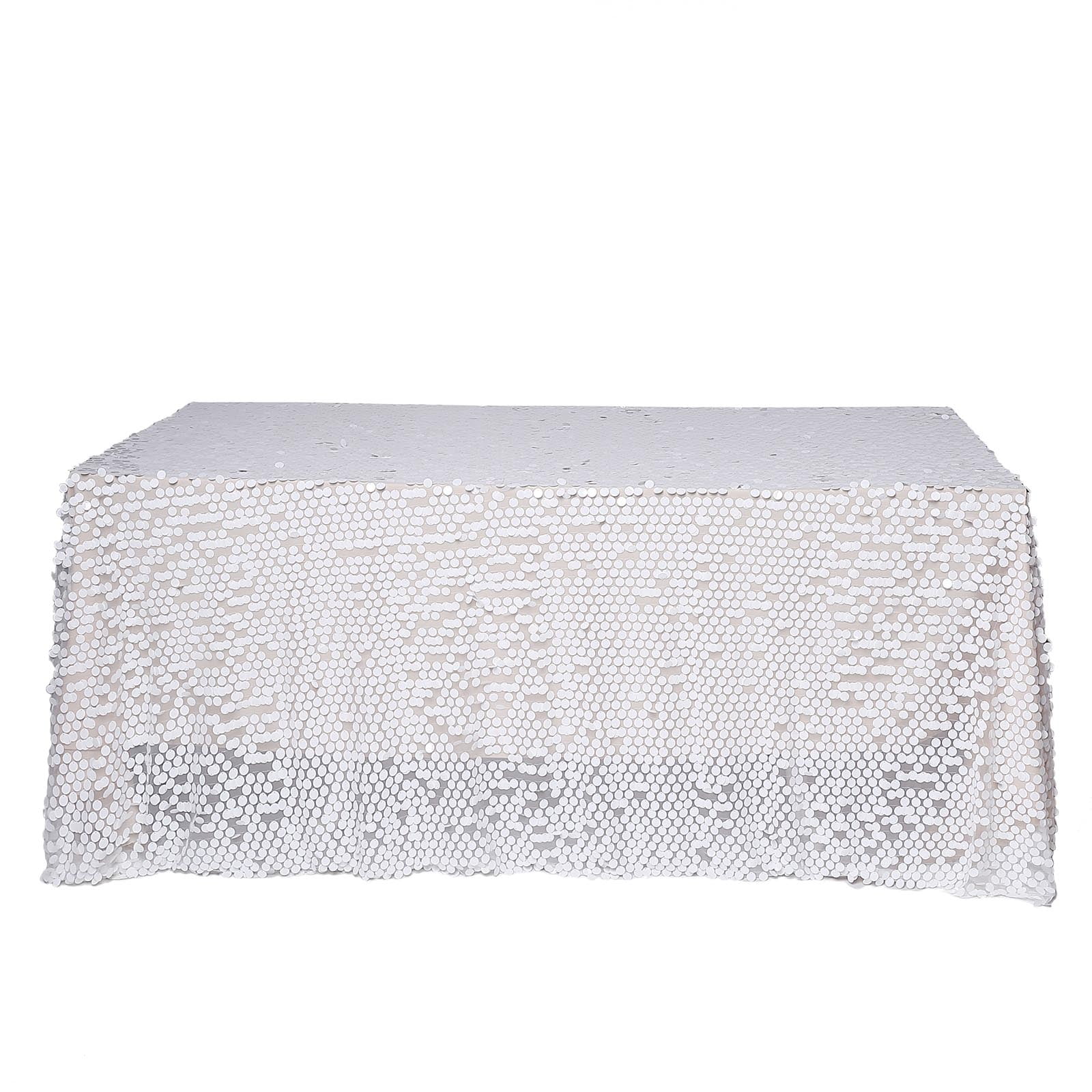 White Sequin Tablecloth