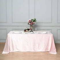 BalsaCircle 90" x 132" Blush Rectangular Premium Velvet Tablecloth Table Linens