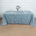 thumbnail image 1 of BalsaCircle 90" x 132" Dusty Blue Leaf Petals Taffeta Rectangle Tablecloth Reception Catering, 1 of 8