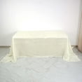 thumbnail image 1 of BalsaCircle 90" x 132" Ivory Accordion Crinkle Taffeta Rectangular Tablecloth Reception, 1 of 8